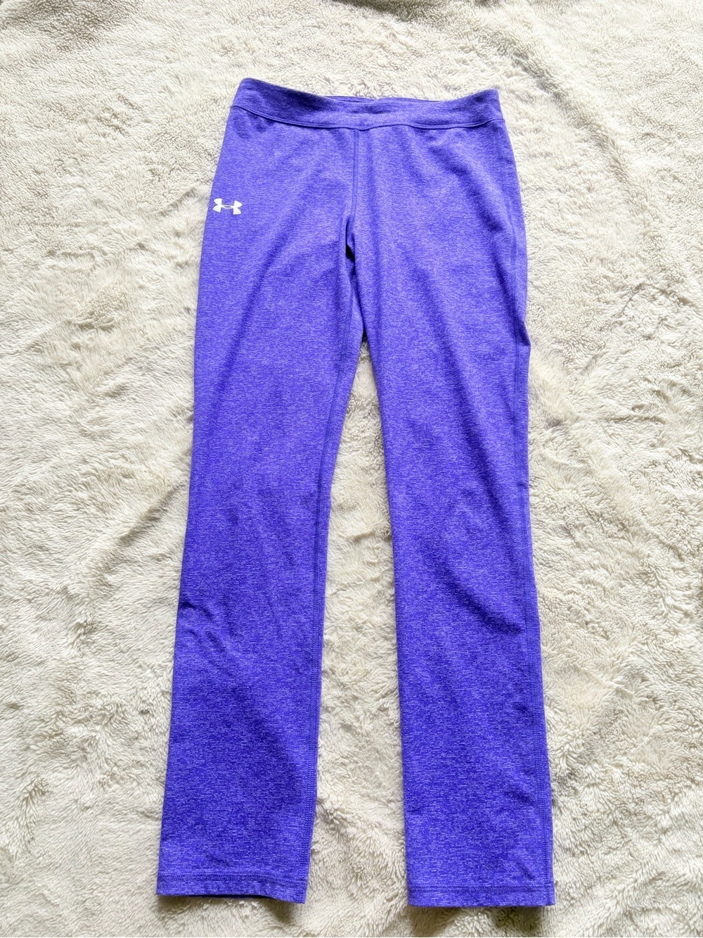 Youth Girls Under Armour Spandex Leggings Pants lilac Size XL